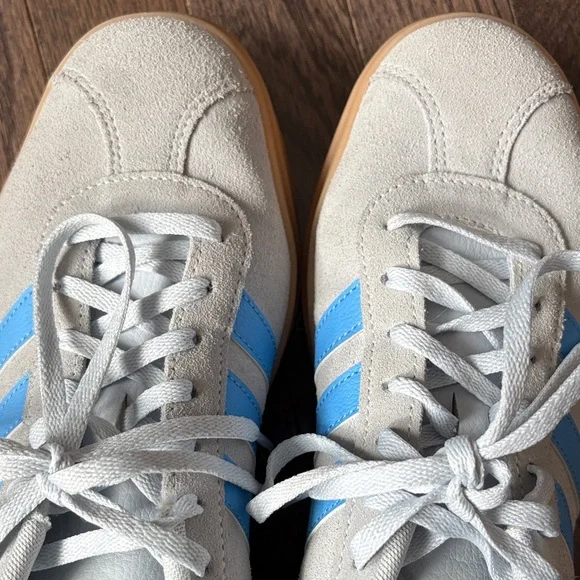 Adidas Light Blue and Tan Athletic Shoes - Picture 3 of 3